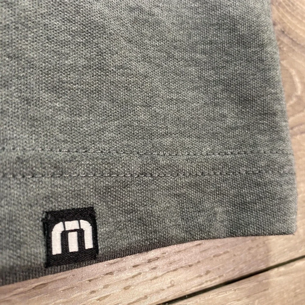 TravisMathew‎ Sweater Mens Large Heather Gray Quarter Zip Golf Pullover Layer